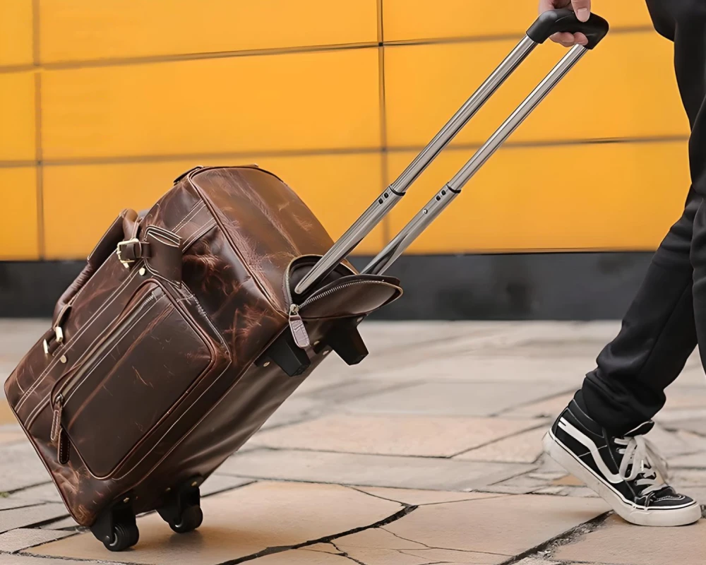 leather carry on bag mens